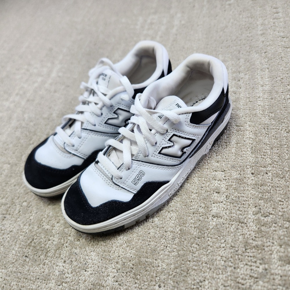 New Balance 550 GSB550CA White Black Kids Sneakers Size 4.5Y